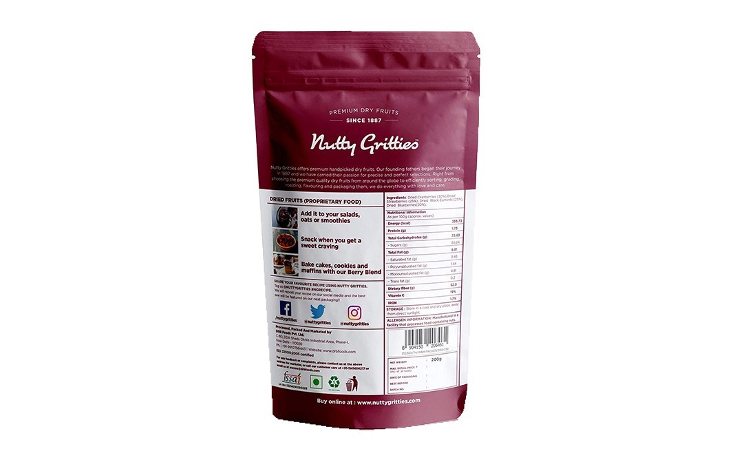 Nutty Gritties Mix Barries    Pack  200 grams